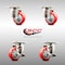 Service Caster 3 Inch 316SS Red Polyurethane Wheel Swivel Top Plate Caster Brakes SCC, 2PK SCC-SS31620S314-PPUB-RED-2-TLB-2 - alternate 6